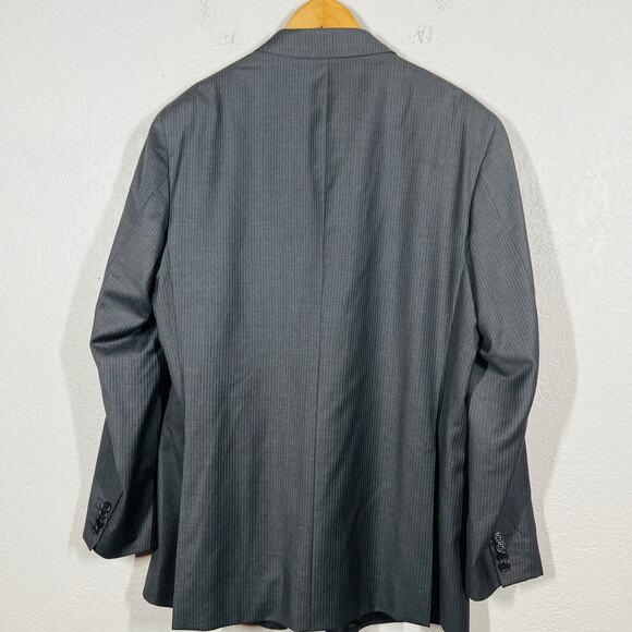 Zegna Saks Fifth Avenue Suit Jacket Blazer 2 Button Pinstripe Formal - 42 - Picture 3 of 8